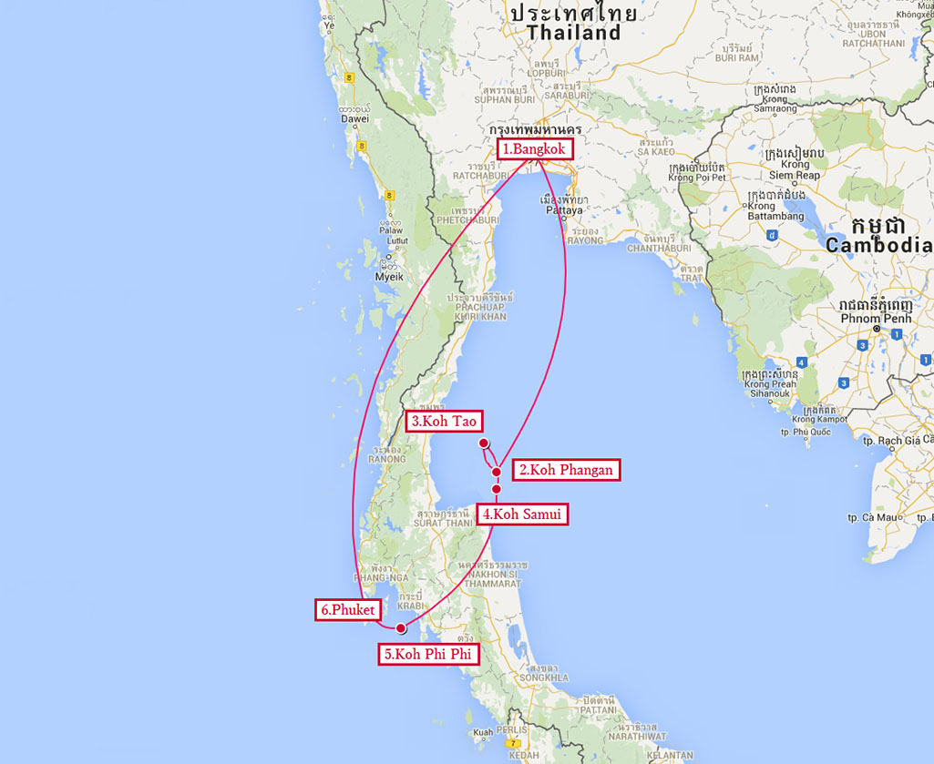 itineraire roadtrip thailande destinations